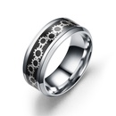 TitaniumStainless Steel Fashion Geometric Ring  Black bottom alloy plate  6 NHTP0059Blackbottomalloyplate6picture13