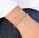 F108a1 CrossBorder European and American Trendy Jewelry Fashion Personality Leaves Open Bracelet 4 PCs Set Bracelet Wholesalepicture1