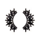 Imitated crystalCZ Fashion Geometric earring  black NHJQ11074blackpicture1
