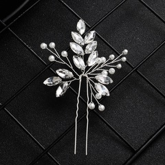 Imitated crystal&CZ Fashion Geometric Hair accessories  (Alloy) NHHS0602-Alloy