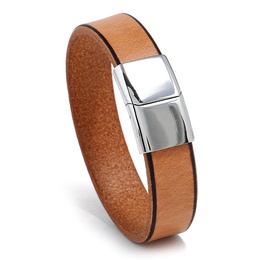 Leather Fashion Geometric bracelet  Dark brown 205CM NHPK2197Darkbrown205CMpicture2