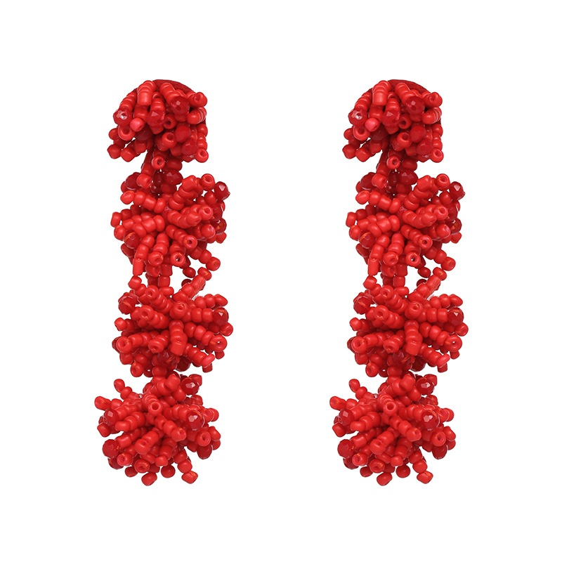 Alloy Fashion Flowers earring  red NHJJ5357red