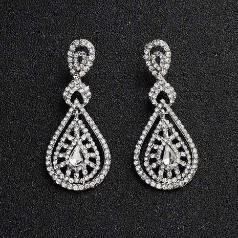 Imitated crystal&CZ Simple Geometric earring  (Alloy) NHHS0614-Alloy's discount tags
