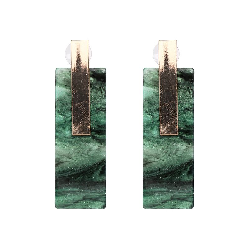 Plastic Fashion Geometric earring  green NHJJ5334green