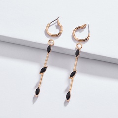 Alloy Fashion Flowers earring  (black) NHLU0450-black