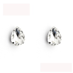 Imitated crystal&CZ Fashion Geometric earring  (White K+ white rhinestone) NHHS0627-White-K-white-rhinestone