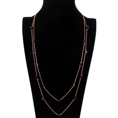 Beads Korea Geometric necklace  (Violet) NHCT0367-Violet