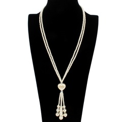 Beads Korea Sweetheart necklace  (white) NHCT0377-white