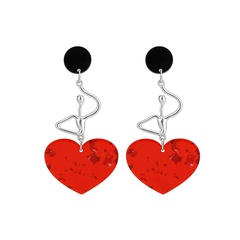 Alloy Vintage Sweetheart earring  (red) NHLL0290-red