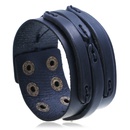 Leather Fashion Geometric bracelet  black NHPK2215blackpicture1