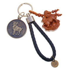 Leather Fashion bolso cesta key chain  (Aries) NHPK2220-Aries