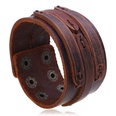 Leather Fashion Geometric bracelet  black NHPK2215blackpicture6