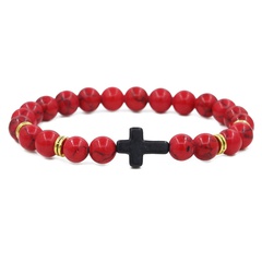 Alloy Fashion Cross bracelet  (Red pine) NHYL0582-Red-pine
