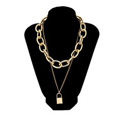Alloy Vintage Geometric Body accessories  (Multi-layer necklace alloy 2283) NHXR2707-Multi-layer-necklace-alloy-2283