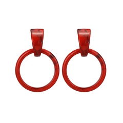 Plastic Vintage Geometric earring  (red) NHLL0164-red