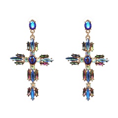 Alloy Fashion Geometric earring  (blue) NHJJ4096-blue