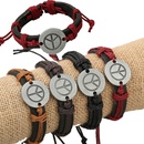 Leather Fashion Geometric bracelet  Black line NHPK1278Black linepicture5