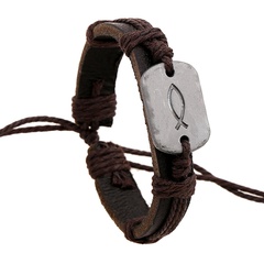Grenz überschreitende Hot-Selling-Accessoires Fabrik Direkt vertrieb Retro gewebtes Rindsleder Armband einfache und verstellbare europäische und amerikanische Männer-und Frauen armbänder