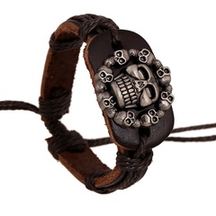 Leather Fashion Geometric bracelet  (Photo Color) NHPK1294-Photo Color