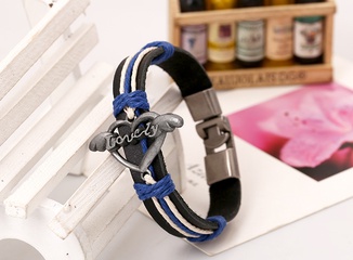 Leather Fashion Geometric bracelet  (male) NHPK1381-male