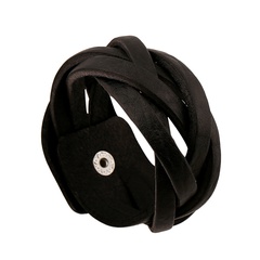 Leather Simple Geometric bracelet  (black) NHPK1265-black