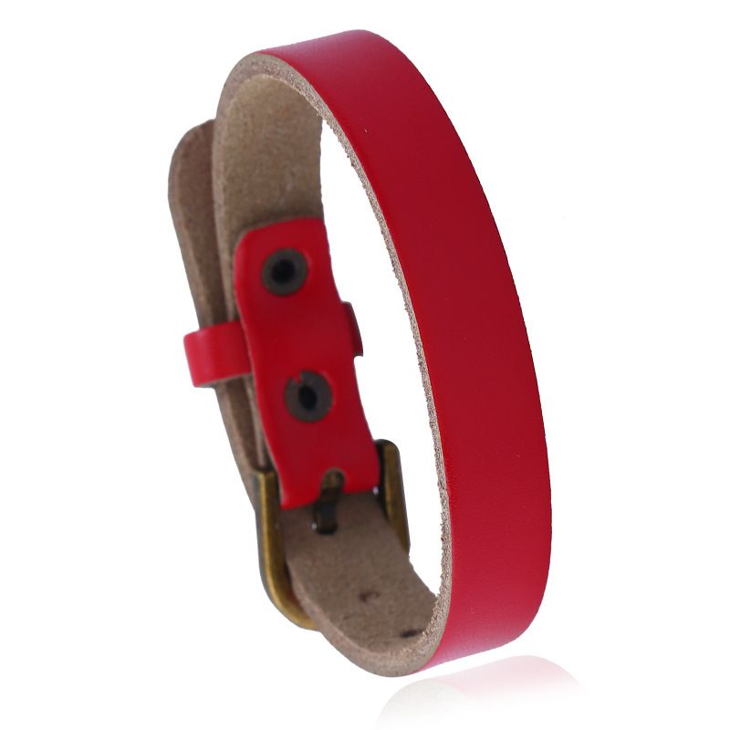 Leather Fashion Geometric bracelet  red NHPK1412red