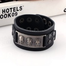 Leather Fashion Geometric bracelet  black NHPK1314blackpicture1