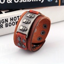 Leather Fashion Geometric bracelet  black NHPK1314blackpicture2