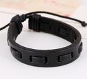 Leather Fashion Geometric bracelet  black NHPK1346blackpicture5