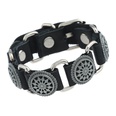 Leather Fashion Geometric bracelet  black NHPK1395blackpicture5