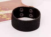 Leather Fashion Geometric bracelet  black NHPK1577blackpicture1