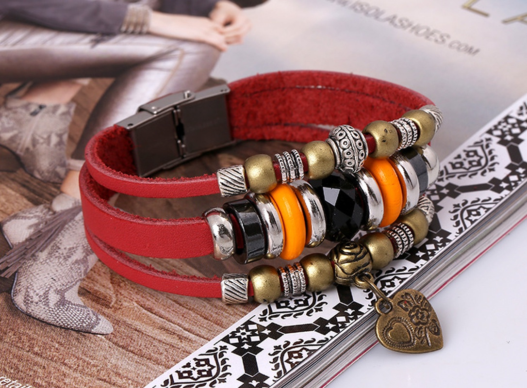 Alloy Fashion Geometric bracelet  red NHPK1578red