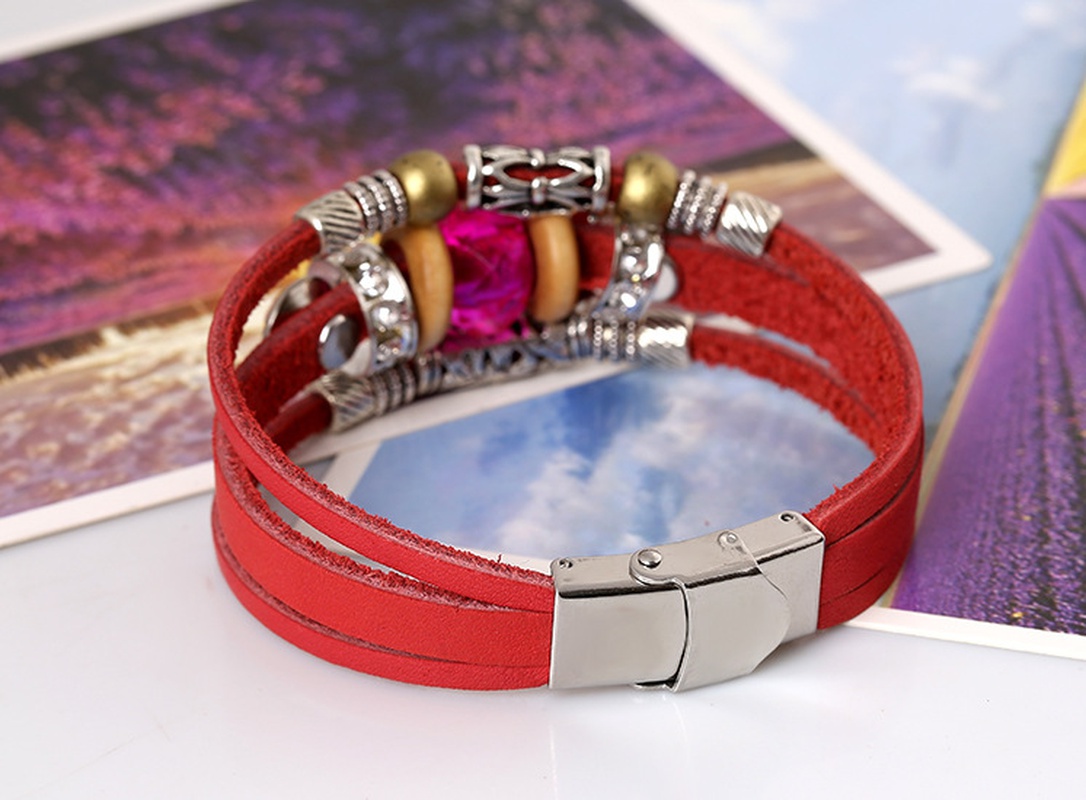Alloy Fashion Geometric bracelet  red NHPK1630red