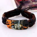 Leather Fashion Geometric bracelet  Black line NHPK1652Black linepicture1