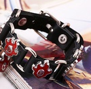 Leather Fashion Geometric bracelet  black NHPK1684blackpicture1