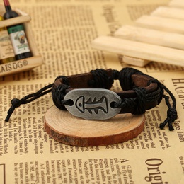 Leather Vintage Geometric bracelet  Fourcolor ropes are made NHPK1759Fourcolor ropes are madepicture5