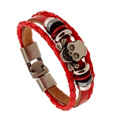 Leather Korea Geometric bracelet  (Photo Color) NHPK1774-Photo Color