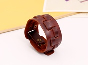 Leather Fashion Geometric bracelet  black NHPK1775blackpicture2
