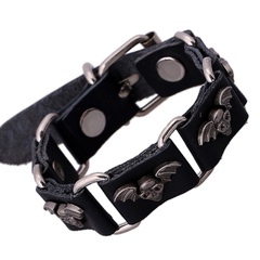 Leather Korea Geometric bracelet  (black) NHPK1805-black