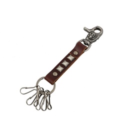 Leather Fashion Geometric Keychain  (brown) NHPK1822-brown