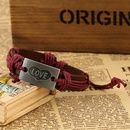 Leather Fashion Geometric bracelet  Fourcolor ropes are made NHPK1878Fourcolor ropes are madepicture4