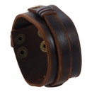 Leather Fashion Geometric bracelet  Vintage brown NHPK1894Vintage brownpicture1