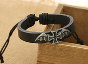 Leather Korea Geometric bracelet  black NHPK2003blackpicture1