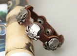 Leather Fashion Geometric bracelet  black NHPK1549blackpicture6