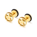 TitaniumStainless Steel Vintage Geometric earring  Color section NHOP1957Color sectionpicture3