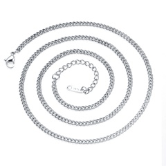 Titanium&Stainless Steel Simple Geometric necklace  (White models) NHOP2424-White models