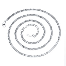 TitaniumStainless Steel Simple Geometric necklace  White models NHOP2424White modelspicture1