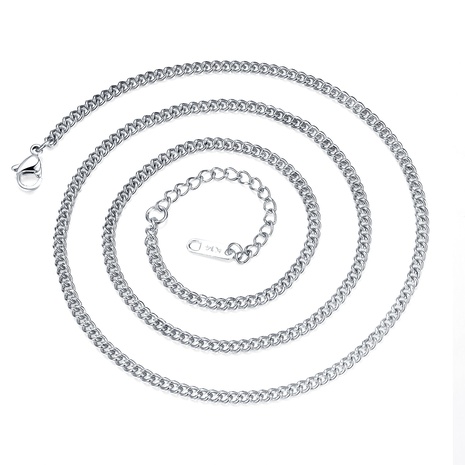 Titanium&Stainless Steel Simple Geometric necklace  (White models) NHOP2424-White models's discount tags