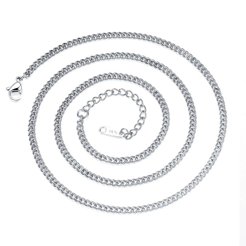 TitaniumStainless Steel Simple Geometric necklace  White models NHOP2424White models