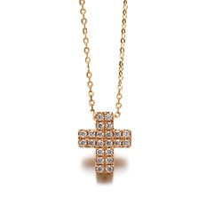 Copper Korea Geometric necklace  (Rose alloy) NHLJ3710-Rose alloy